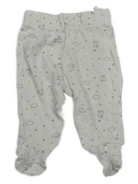 Bílé polodupky s králíčky 