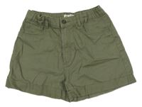 Khaki riflové kraťasy H&M