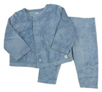 2set - Modrá sametová propínací mikina + tepláky F&F