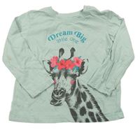 Světlezelené triko se žirafou Impidimpi