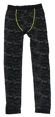 Černo-šedé funkční spodní kalhoty Crivit