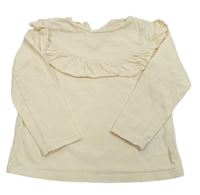 Smetanové triko s volánkem H&M