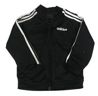 Černá sportovní propínací mikina s logem Adidas