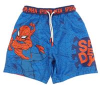 Modré plážové kraťasy se Spider-manem Marvel 