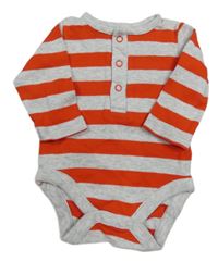 Červeno-šedé pruhované body Mothercare