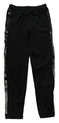 Černé sametové legíny s flitry Y.F.K.