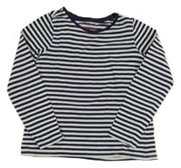 Tmavomodro-bílé pruhované triko Friboo
