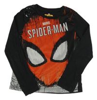 Černé triko se Spider-manem a síťovinou Marvel