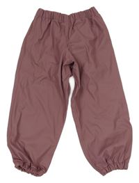 Fialovorůžové nepromokavé cuff kalhoty Manor