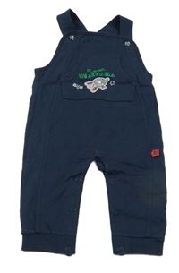 Tmavomodré laclové tepláky s raketou Bob der Bär