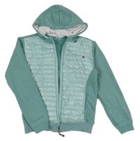 Mátová teplákovo/šusťáková bunda s kapucí a logem Tommy Hilfiger 