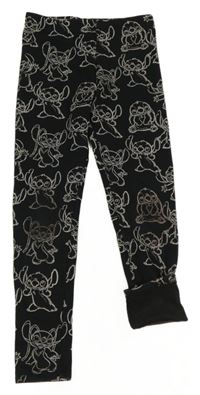 Černé zateplené legíny se Stitchem George 