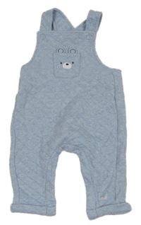 Světlemodré prošívané laclové tepláky s medvídkem Nutmeg