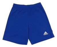 Kobaltově modré sportovní kraťasy s logem Adidas