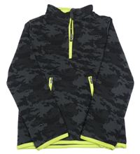Černo-šedá vzorovaná army sportovní mikina Ergeenomixx