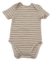 Béžovo-hnědé pruhované body 