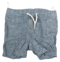 Modro-bílé plátěné kraťasy C&A
