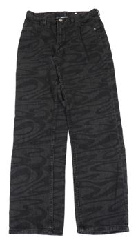 Tmavošedé vzorované straight rifle H&M