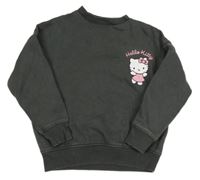 Tmavošedá oversize mikina s Kitty Sanrio