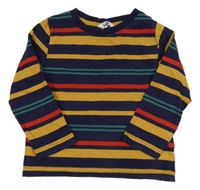 Tmavomodro-pruhované melírované triko M&Co