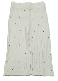 Smetanové žebrované široké úpletové kalhoty s hvězdičkami M&S