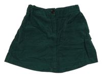 Smaragdová manšestrová sukně milla star