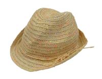 Béžovo-barevný melírovaný slaměný klobouk H&M