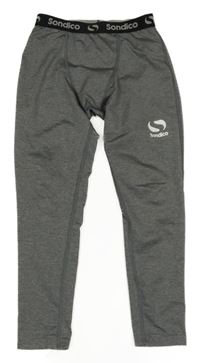 Šedo-černé melírované funkční kalhoty s logy Sondico