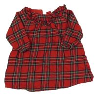 Červeno-kostkované šaty s volánkem H&M