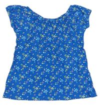 Modré květované tričko Topolino