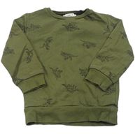 Khaki mikina s dinosaury Urban