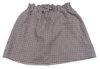 Černo-bílo-červená kostkovaná sukně Primark