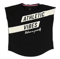 Černé sportovní tričko s nápisem zn. H&M