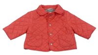 Jahodová prošívaná šusťáková přechodová bunda Petit Bateau
