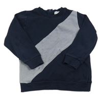 Tmavomodro-pruhovaná mikina