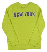 Limetková mikina s nápisem Name it