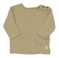 Béžové puntíkaté žebrované triko M&S