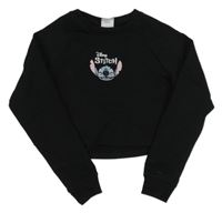 Černá lehká crop mikina se Stitchem George