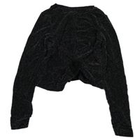 Černo-stříbrné pruhované crop triko s uzlem Page One Young