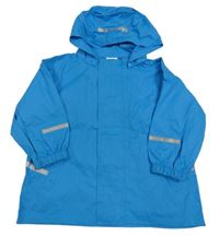 Modrá šusťáková nepromokavá bunda s kapucí Papagino