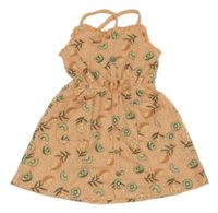 Meruňkové šaty s kiwi Kiabi