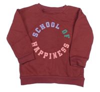 Vínová mikina s nápisem Primark