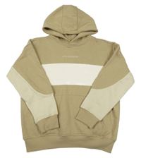 Pískovo-béžová mikina s nápisem a kapucí Primark