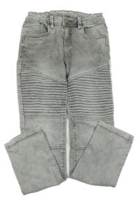 Šedé skinny rifle s žebrováním Chapter Young