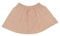 Světlerůžová puntíkatá sukně s kapsami zn. Pep&Co