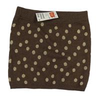Hnědá pletená puntíkatá sukně H&M
