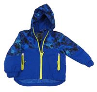 Safírová šusťáková zimní funkční bunda s kapucí Lupilu