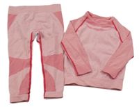 2 set - růžové thermo triko + thermo spodní legíny Crivit