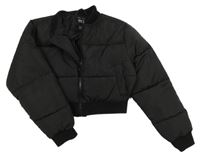Černá šusťáková zimní crop bunda New Look