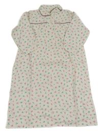 Bílá vzorovaná noční košile/spací pytel 